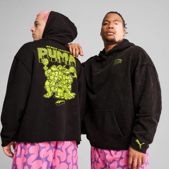 NWT PUMA HOOPS x TMNT Men's Basketball Hoodie Size Medium - Picture 1 of 10
